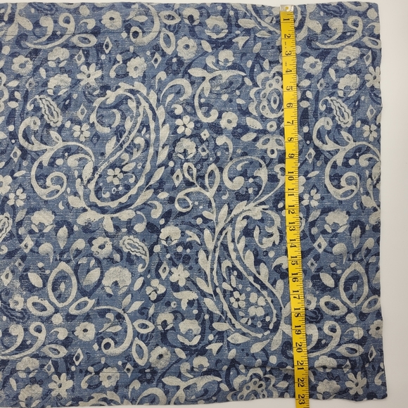 Sonoma Pillow Shams Standard Size Blue Paisley Print Cotton Blend Batik Boho - Picture 14 of 14
